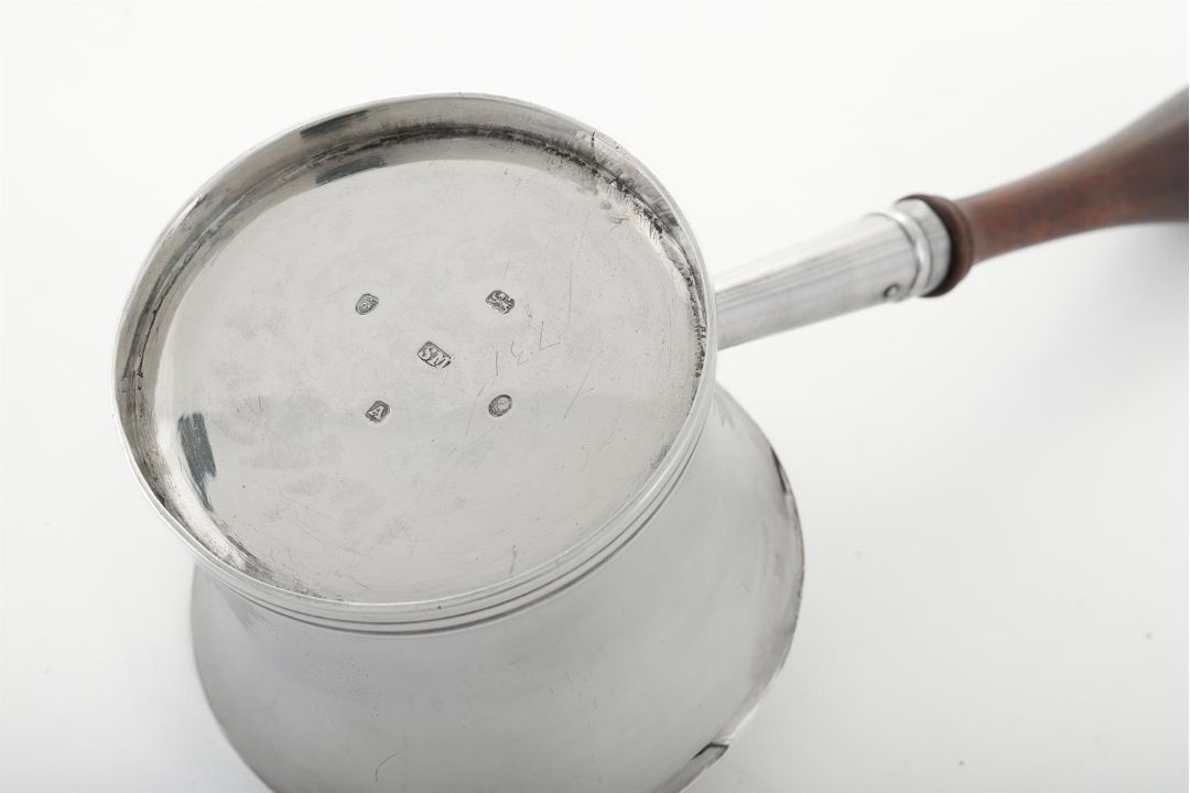 A GEORGE III SILVER BRANDY PAN - Image 2 of 2