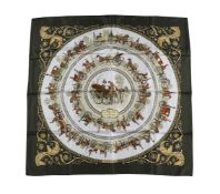 HERMÉS, LA PROMENADE DE LONGCHAMPS, A SILK SCARF