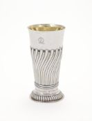 A VICTORIAN SILVER SPILL VASE