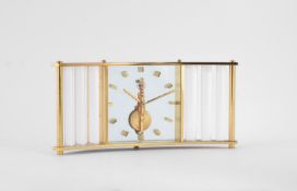 UNSIGNED, A SWISS GILT METAL SKELETON CLOCK