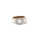 A DIAMOND AND WHITE ENAMEL DRESS RING - Image 1 of 2