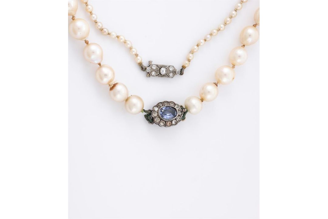 TWO CULTURED PEARL NECKLACES - Image 2 of 2