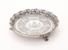 A PORTUGUESE SILVER WAITER
