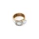 A DIAMOND AND WHITE ENAMEL DRESS RING - Image 2 of 2