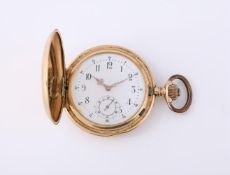 SYSTEME GLASHUTTE, A GOLD KEYLESS WIND FULL HUNTER POCKET WATCH