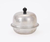 AN EDWARDIAN SILVER MUFFIN DISH