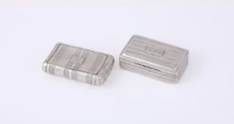 A GEORGE III SILVER RECTANGULAR SNUFF BOX