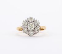 A DIAMOND CLUSTER RING
