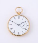 CHARLES EDWARD VINER, LONDON, AN 18 CARAT GOLD OPEN FACE QUARTER REPEATER POCKET WATCH