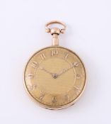 UNSIGNED, AN 18 CARAT GOLD OPEN FACE REPEATER POCKET WATCH