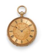 UNSIGNED, A GOLD OPEN FACE POCKET WATCH