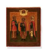 AN ICON OF SAINTS DAMIAN AND COSMAS, 19TH CENTURY