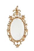 A GEORGE III GILTWOOD WALL MIRROR, LATE 18TH CENTURY