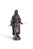 A BRONZED MODEL OF AN ARAB MAN, MID/LATE 20TH CENTURY
