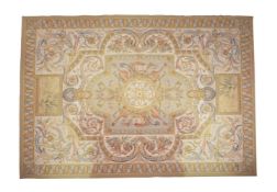 AN AUBUSSON STYLE TAPESTRY RUG