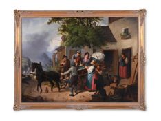 FOLLOWER OF GEORGE MORLAND, OFF TO SERVICE