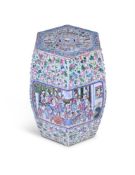 A CANTONESE HEXAGONAL GARDEN SEAT, 19TH CENTURY