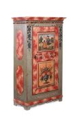 A PAINTED WARDROBE IN 18TH CENTURY STYLE, 20TH CENTURY