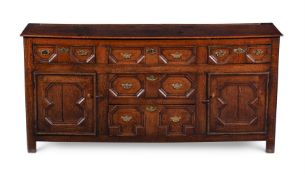 AN OAK DRESSER BASE, MID 18TH CENTURY