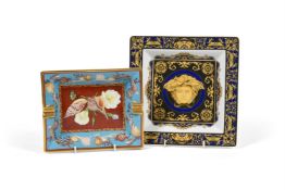 ROSENTHAL FOR VERSACE: A 'MEDUSA BLUE' CENDRIER, MODERN