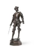 AFTER AUGUSTE DE WEVER (BELGIAN, 1836-1884), A BRONZE FIGURE OF VALENTIN, LATE 19TH OR EARLY 20TH