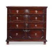 A CHARLES II OAK CHEST OF DRAWERS, LATE 17TH CENTURY