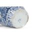 A PAIR OF DUTCH DELFT BLUE AN WHITE CHINOISERIE BALUSTER VASES AND COVERS, CIRCA 1900 - Image 3 of 3