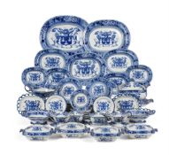 AN EXTENSIVE RILEY'S SEMI CHINA PART DINNER AND DESSERT SERVICE, CIRCA 1825