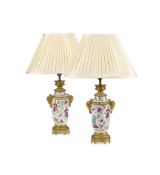 PAIR OF CHINESE STYLE IRONSTONE VASES AND COVERS