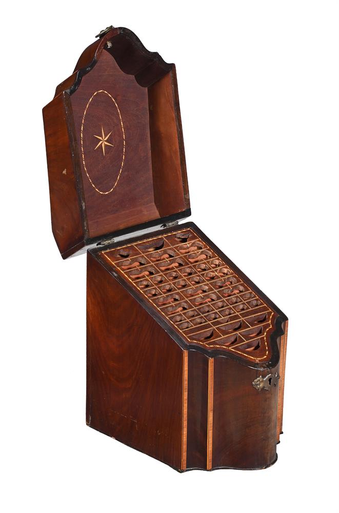 A GEORGE III MAHOGANY AND INLAID KNIFE BOX - Image 2 of 2