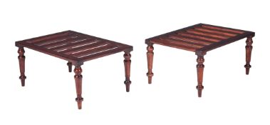 A PAIR OF LUGGAGE STANDS IN VICTORIAN STYLE