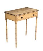 A VICTORIAN PAINTED FAUX BAMBOO SIDE TABLE