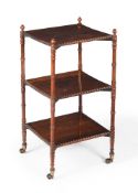 Y A REGENCY ROSEWOOD THREE-TIER WHAT NOT