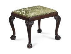 A MAHOGANY STOOL IN GEORGE III STYLE