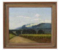 REGINALD WILKINSON (BRITISH 1881-[?]), A ROAD IN WEST SUSSEX