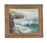 λ JOHN HAWKEY (BRITISH 20TH CENTURY), DROSKYN POINT, PERRANPORTH