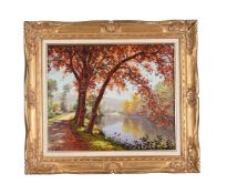 λ RENÉ CHARLES EDMOND HIS (FRENCH 1877-1960), AU LONG DE RIVIERE
