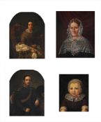 SWEDISH SCHOOL (19TH CENTURY), A PAIR OF PORTRAITS OF AN OFFICER AND HIS WIFE