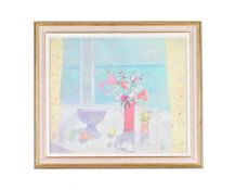 λ LORRAINE BROWN (BRITISH 20TH/21ST CENTURY), WINDOW BY THE SEA
