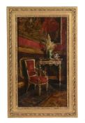 MANNER OF JACQUES EMILE BLANCHE, INTERIOR SCENE