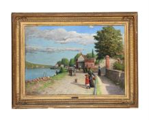 FRENCH SCHOOL (19TH CENTURY), LANDSCAPE WITH A RIVER AND FIGURES