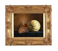 λ STEPHANE CAPITREL (FRENCH B. 1959), STILL LIFE WITH MELON