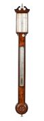 Y A REGENCY MAHOGANY MERCURY STICK BAROMETER BERRINGER