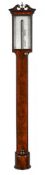 A GEORGE III MAHOGANY MERCURY STICK BAROMETER