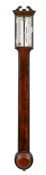 Y A GEORGE IV MAHOGANY MERCURY STICK BAROMETER