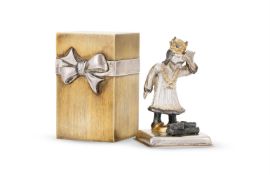 A LIMITED EDITION SILVER GILT SURPRISE CHRISTMAS CAROL BOX, GOOD KING WENCESLAS