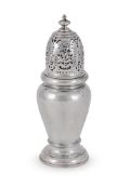 A QUEEN ANNE SILVER BRITANNIA STANDARD CASTER