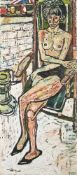 λ JOHN BRATBY (BRITISH 1928-1992), SEATED NUDE