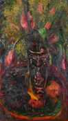 λ SVEN BERLIN (BRITISH 1911-1999), VASE OF TULIPS