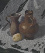 λ JOHN ARMSTRONG (BRITISH 1893-1973), TWO BROWN JUGS